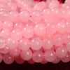 Rose Pink Jade Gemstone Round 8MM Loose Beads 14.5 inch Full Strand (80020089-D618)