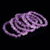 Natural Lavender Amethyst Gemstone Round Bracelet 8MM 7.5 inch Strand (80020981-S54)