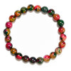 Fire Agate Gemstone Round Bracelet 8MM 7.5 inch Strand (80021360-S56)