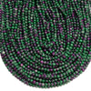 Green Purple Jade Gemstone Round 4MM Loose Beads 14.5 inch Full Strand (80020083-D617)