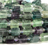 Natural Rainbow Fluorite Gemstone Faceted Round Tube Hexagon 10X8MM Loose Beads (D723)