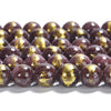 Purple Gold Mashan Jade Gemstone Round 4MM 6MM 8MM 10MM Loose Beads (D572)