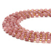 Cherry Jade Gemstone Faceted Prism Double Point Cut 8MM Loose Beads (D625)