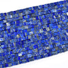 Natural Lapis Lazuli Gemstone Square Cube 7MM Loose Beads 7 inch Half Strand (80019014-D523)