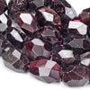 Natural Red Garnet Gemstone 8X12-14X20MM Gradated Nugget Faceted Loose Beads 16 inch Full Strand (80018058-D465)