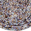 Natural Multi Color Fluorite Gemstone Grade AA Micro Faceted Rondelle 3X2MM Loose Beads (P88)