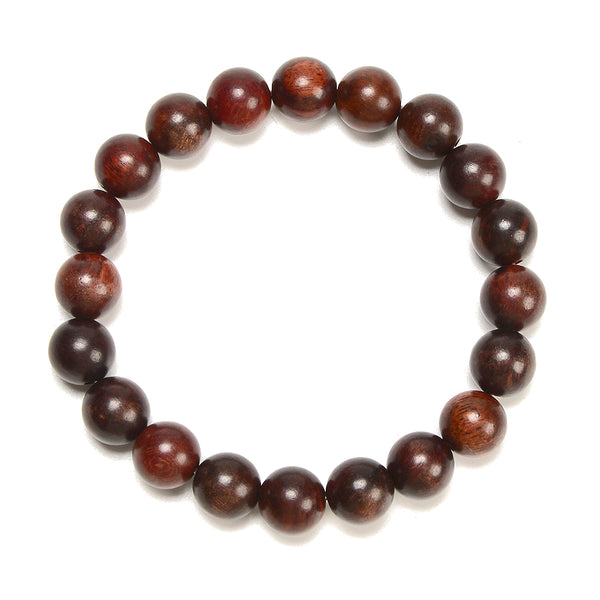 Natural Rosewood Round Bracelet 6MM 8MM 10MM 12MM 7.5 inch Strand (S60)