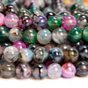Rainbow Fire Dragon Veins Agate Gemstone Round 6MM 8MM 10MM Loose Beads (D707)