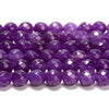 Amethyst Purple Jade Gemstone Facetecd Round 8MM Loose Beads (D631)