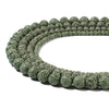 Green Lava Gemstone Round 4MM 6MM 8MM 10MM Loose Beads (D639)