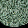 Natural Rare Mica In Green Kyanite Gemstone Grade AAA Micro Faceted Rondelle 3X2MM 4X2MM Loose Beads (P89)