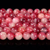 Pink Red Jade Gemstone Round 8MM Loose Beads 14.5 inch Full Strand (80020099-D619)