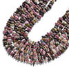 Natural Tourmaline Gemstone Pebble Nugget Freeform Rondelle 8-10MM Loose Beads (D559)