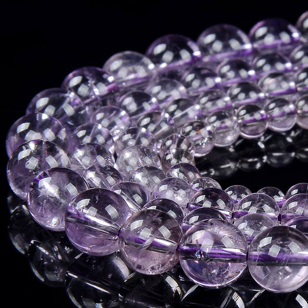Natural Amethyst Gemstone Grade AAA Round 7MM 8MM 9MM 10MM 11MM 12MM 13MM 14MM 15MM Loose Beads (D365)