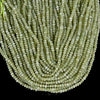 Olive Green Jade Gemstone Faceted Rondelle 4X3MM Loose Beads 13.5 inch Full Strand (80019523-P109)