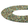 Natural Turquoise Gemstone Grade A Micro Faceted Round 3-4MM Loose Beads 15 inch Full Strand (80020506-P114)