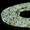 Natural African Turquoise Gemstone 2MM Micro Faceted Round Loose Beads 15 inch Full Strand (80018160-P93)