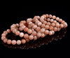 Natural Sunstone Gemstone Round Bracelet 8MM 10MM 7.5 inch Strand (S50)