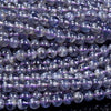 Natural Iolite Gemstone Grade AAA Round 4MM 5MM 6MM Loose Beads (D447)