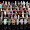 Natural Assorted Mixed Stone Gemstone Rondelle Slice 6-8MM Loose Beads (D599)