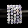 Natural Rare Feather Lepidolite in Quartz Gemstone Grade AAA Round Bracelet 8MM 9MM 10MM 11MM 12MM (S57)
