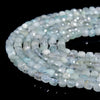 Natural Aquamarine Gemstone Grade AA Faceted Diamond Cut Cube 5MM Loose Beads (P116)