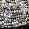 Natural Phantom Rutilated Quartz Gemstone Grade A Micro Faceted Round 6MM Loose Beads (P101)