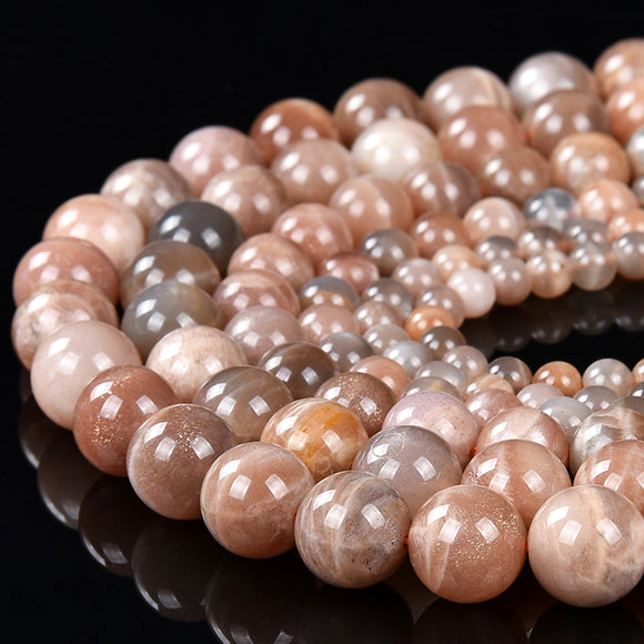 Natural Sunstone Gemstone Grade A Round 5MM 6MM 7MM 8MM 9MM 10MM 11MM 12MM 13MM 14MM 15MM 16MM 17MM 18MM Loose Beads (D479 D480)