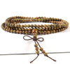 Natural Fragrant Green Sandalwood Prayer Buddha Mala Meditation Round 4MM Loose Beads 34 inch (80020474-398)