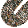 Natural Indian Agate Gemstone Faceted Round Tube Hexagon 10X8MM Loose Beads (D721)