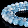 Blue White Persian Jade Gemstone Round 4MM 6MM 8MM 10MM Loose Beads (D567)