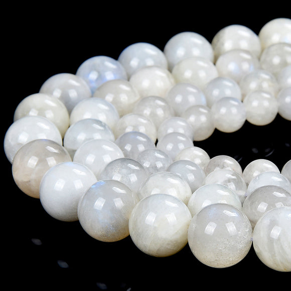 Natural Rainbow Moonstone Gemstone Round 5MM 6MM 7MM 9MM 10MM 11MM 12MM 13MM 14MM 15MM 16MM Loose Beads (D516)