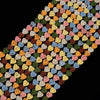 Multi Color Lava Gemstone Love Heart 6MM Loose Beads (D643)