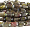 Natural Dragon Blood Stone Gemstone Faceted Round Tube Hexagon 10X8MM Loose Beads (D721)
