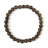 Natural Smoky Quartz Gemstone Round Bracelet 7MM 10MM 7.5 inch Strand (S52)