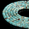 Aqua Blue Sea Sediment Imperial Jasper Gemstone Heshi Rondelle Slice 4X2MM Loose Beads 14.5 inch Full Strand (80019481-P106)