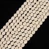 Ivory White Lava Gemstone Oval 10X8MM Loose Beads (D648)
