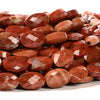 Natural Red Jasper Gemstone Micro Faceted Oval 11X7MM Loose Beads 7.5 inch Half Strand (80021494-D719)
