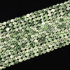 Natural Green Spot Jasper Gemstone Micro Faceted Oval 8X6MM Loose Beads 7.5 inch Half Strand (80021459-D717)