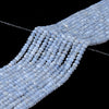 Natural Chalcedony Blue Lace Agate Gemstone Grade AA Micro Faceted Rondelle 4X3MM Loose Beads (P87)