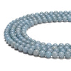 Angelite Blue Color Jade Gemstone Round 8MM Loose Beads 14.5 inch Full Strand (80020092-D618)