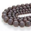 Natural Matte Ebony Black Sandalwood Mala Meditation Beads Round 6MM 8MM 10MM 12MM Loose Beads 16 inch BULK LOT (10-W0)