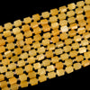 Natural Yellow Jade Gemstone Faceted Round Tube Hexagon 10X8MM Loose Beads (D720)