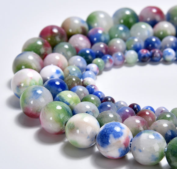 Rainbow Persian Jade Gemstone Round 4MM 6MM 8MM 10MM Loose Beads (D568)