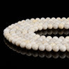 Natural Ivory White Jade Gemstone Round 6-7MM 10MM Loose Beads (D594)