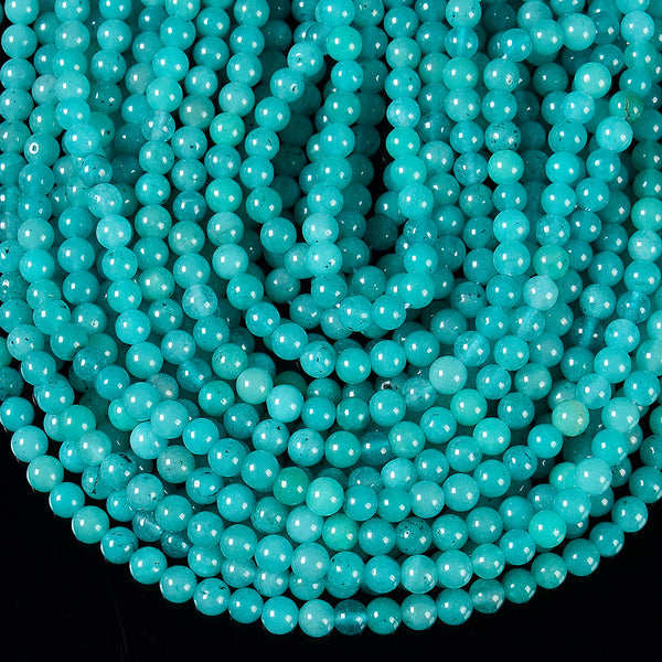 Amazonite Blue Jade Gemstone Round 6MM Loose Beads 14.5 inch Full Strand (80020222-D628)