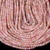Natural Madagascar Rose Quartz Gemstone Grade AA 5X3MM Micro Faceted Rondelle Loose Beads 15 inch Full Strand (80018109-P87)