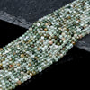 Natural Green Rutilated Quartz Gemstone Grade AAA 3MM Micro Faceted Round Loose Beads 15 inch Full Strand (80018201-P95)
