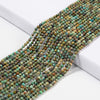 Natural Turquoise Gemstone Grade A Micro Faceted Round 3-4MM Loose Beads 15 inch Full Strand (80020506-P114)