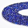 Natural Lapis Lazuli Gemstone Grade AA Micro Faceted Round 2MM Loose Beads 15 inch Full Strand (80020499-P114)